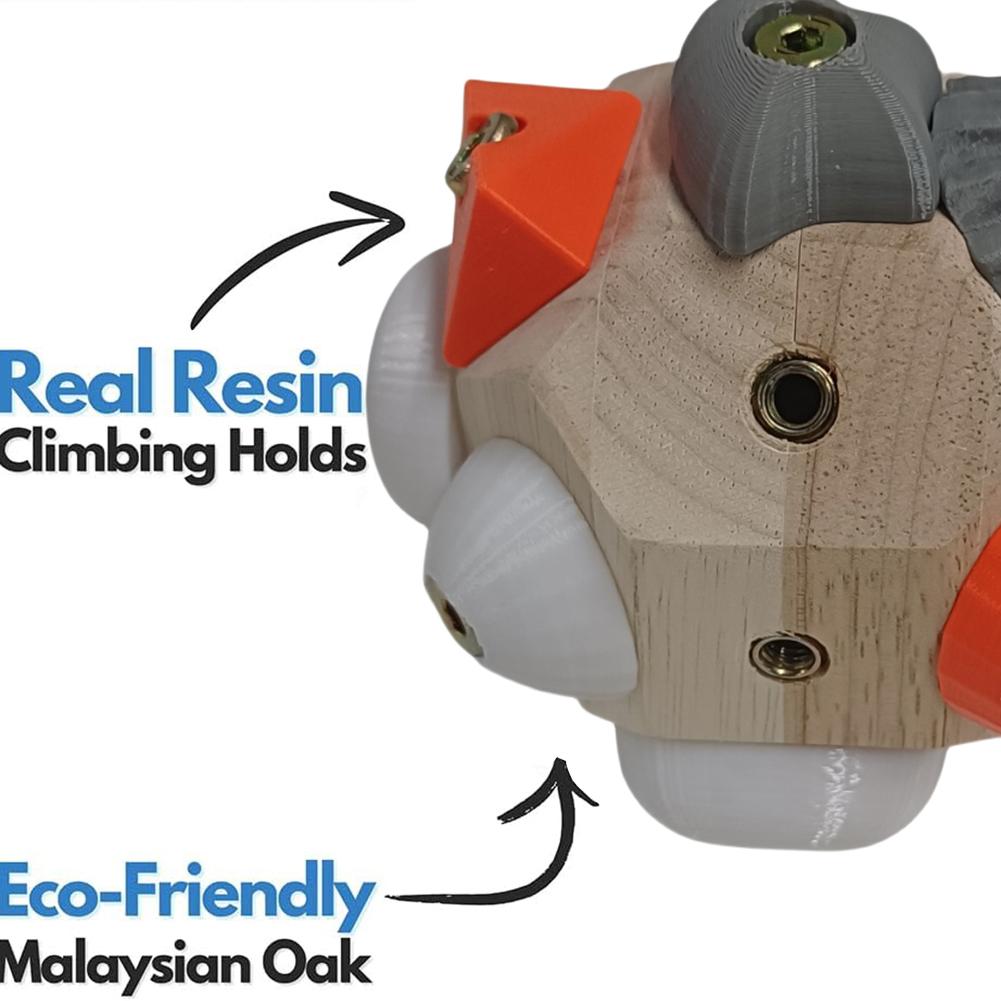 Wood Boulder Block Simulated Rock Climbing Model Handcrafted Enhancing Manipulative Rock Climbing Ball Craft Ornaments Gift