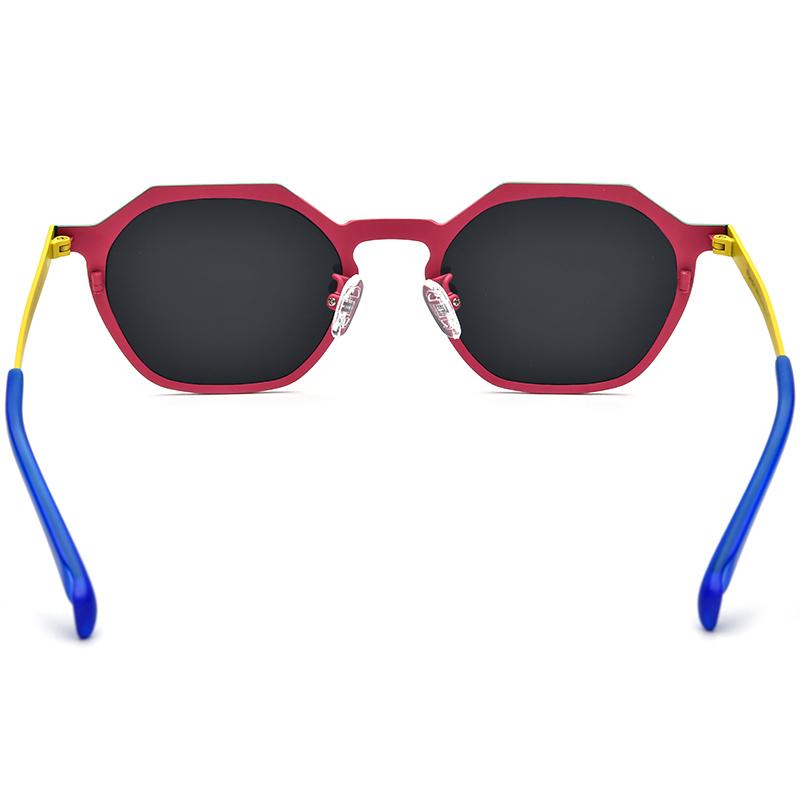 Borregls Colorful Titanium Sunglasses Men Vintage Polygon Fashion Women 2025 Retro Designer Polarized UV400 Sun Glasses 185814T