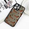 Cute Dachshund Bulldog Phone Case For iPhone 17 Air 16e 15 14 13 12 11 Pro Max Plus Mini SE2020 2022 Cartoons Dog Hard Cover