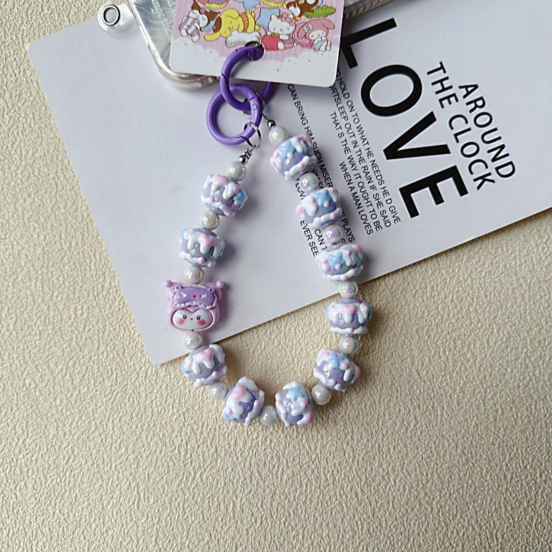 

Мультяшный рисованный вручную бисерный мобильный телефон цепочка сумки кулон брелок украшения подарки