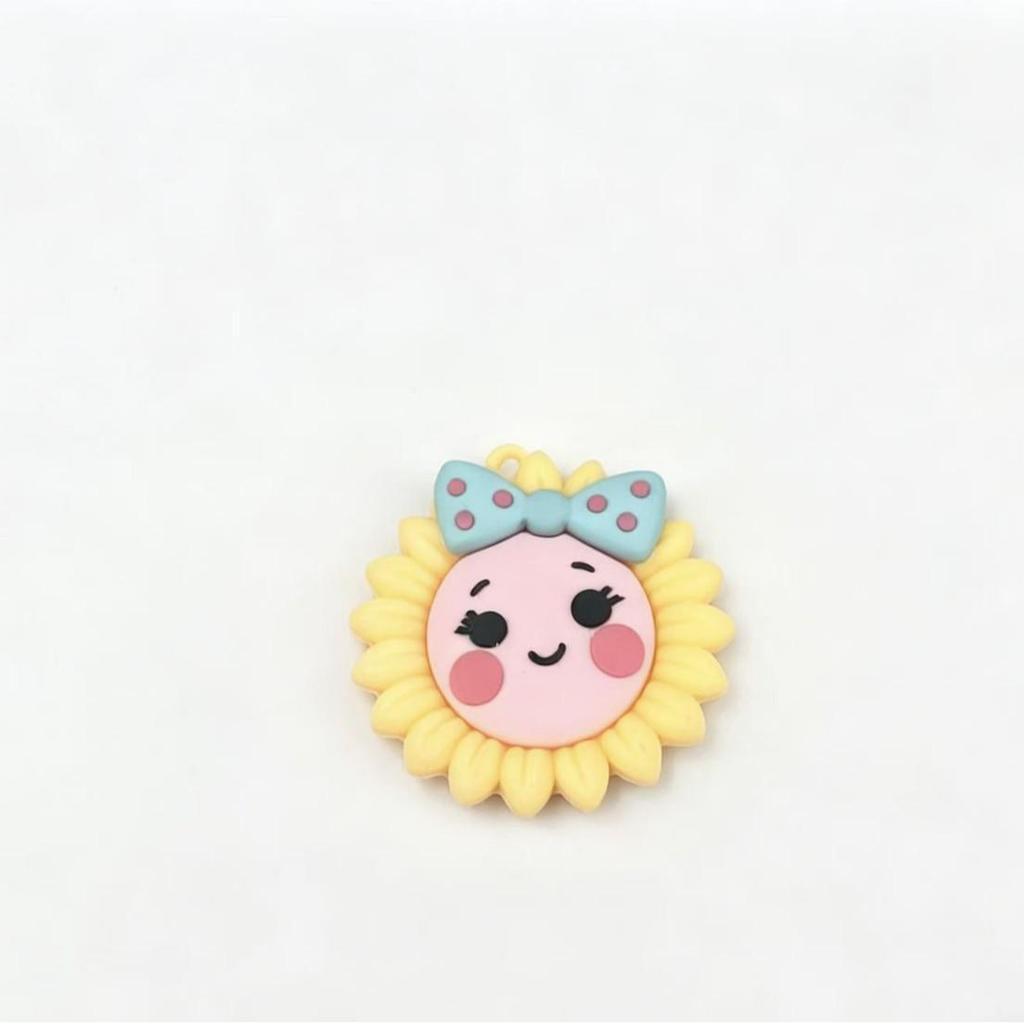 Sunflower Soft PVC Keychain: Inspirational Backpack Charm for Students and Graduation Gift