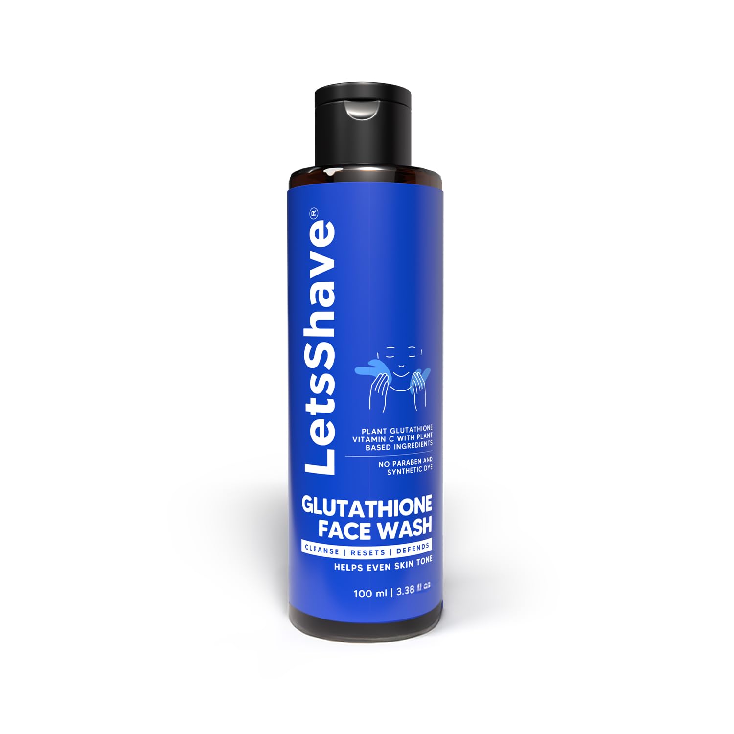 LetsShave Glutathione Face Wash for Men & Women | Tan Removal & Skin Brightening Cleanser | Step 1 Daily Routine | With Vitamin C | For Oily & Dull