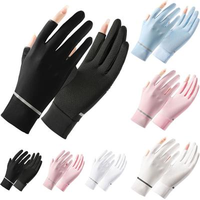 1Pair Cooling Arm Sleeves Cover Women Men Sports Running Anti UV Sun Protection Gloves Outdoor Fishing Cycling Driving Sleeves