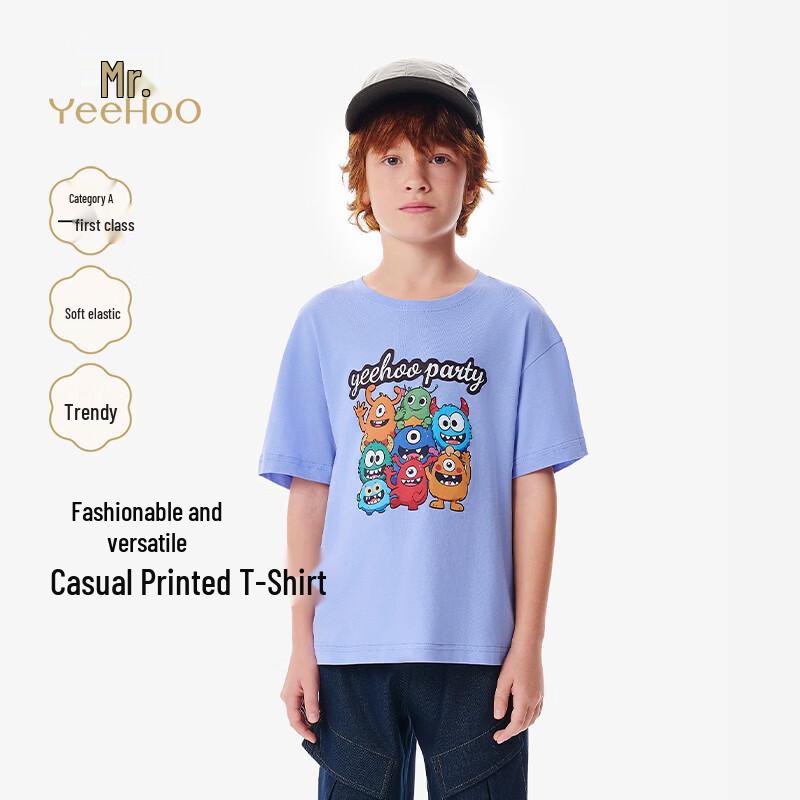 

YEEHOO Boys Cartoon Short-Sleeve T-shirt 140