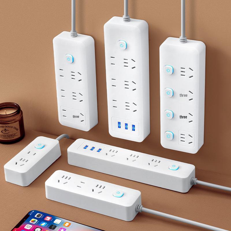 Xiaomi Style Multi-Functional Power Strip: Multi-Hole Extension Cord with USB and Sub-Control