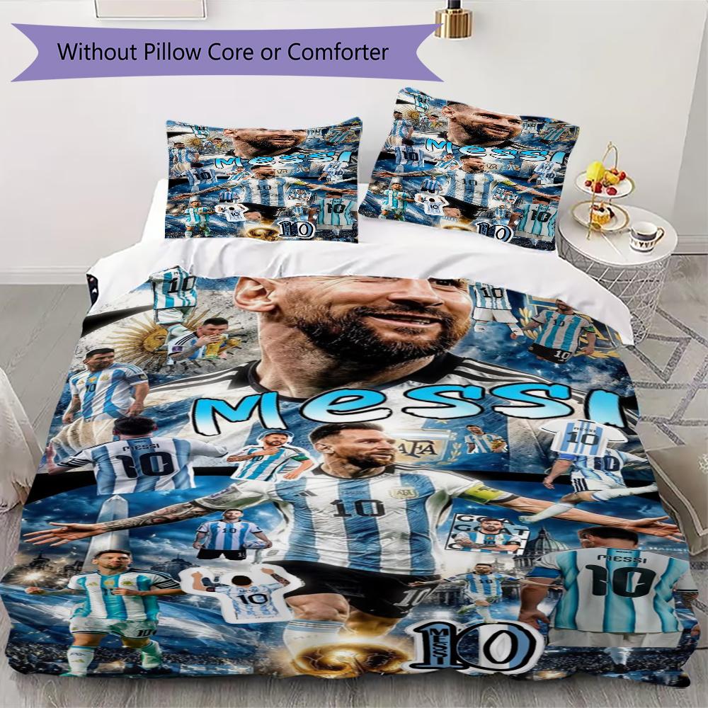 Lionel Messi Legend Bedding Without Core 1 Duvet Cover 2 Pillowcase Without Core Duvet Cover And Pillowcase Bedding Set