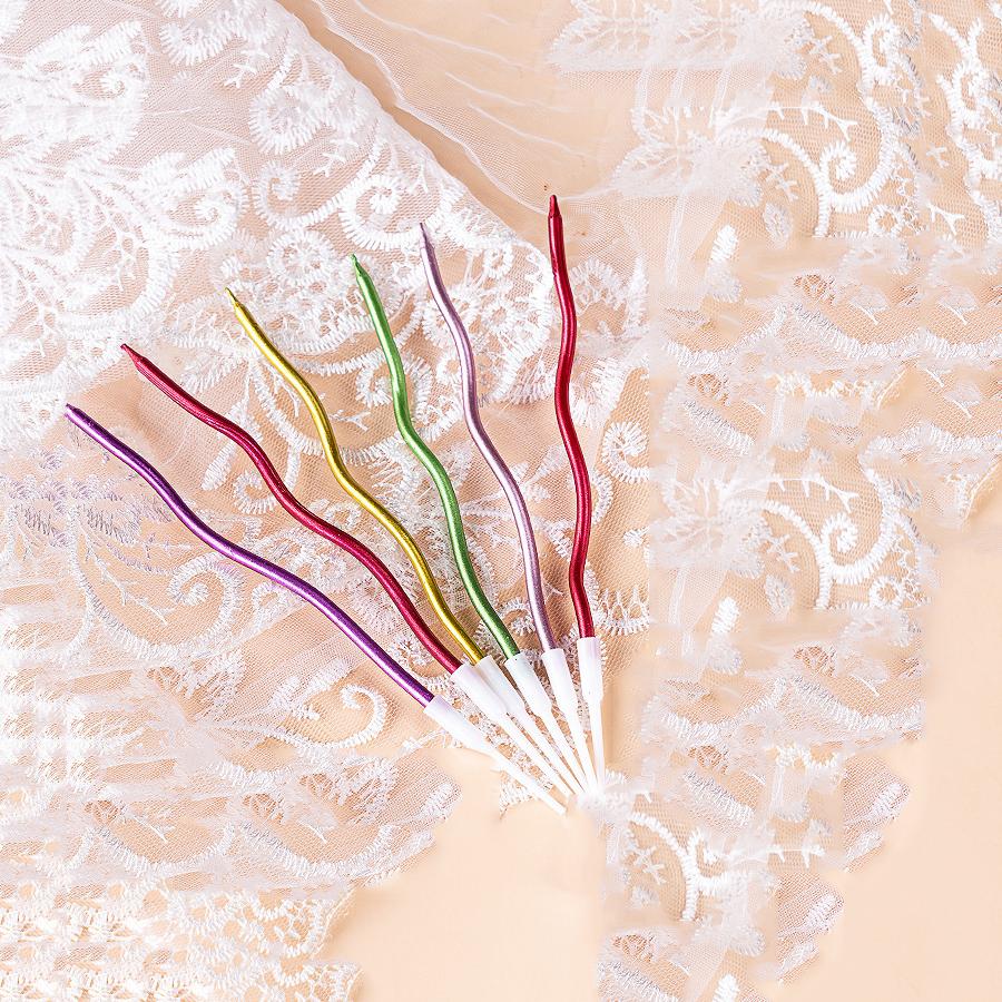 24pcs Gold/Rose Gold/silver Candles Cake Decoration Wedding Birthday Party Cake Decor Candles Supply 24pcs