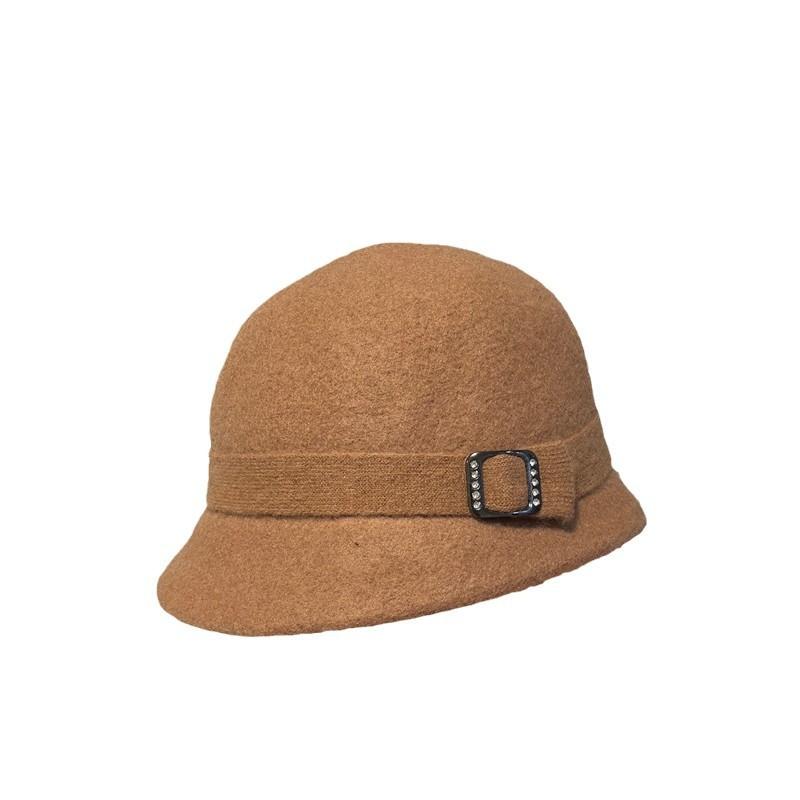 French wool hat women's autumn and winter new small face elegant retro versatile fashion bucket hat dome basin hat