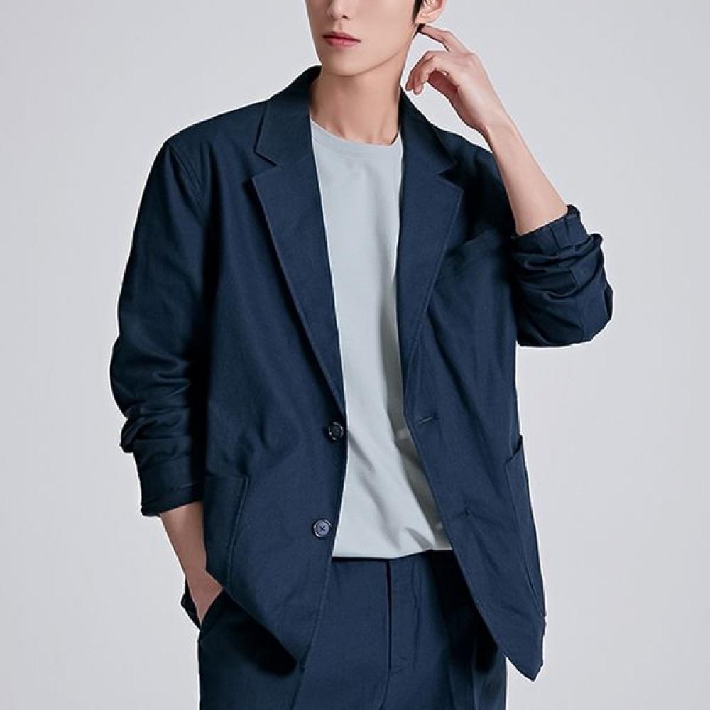 

[spao] Linen Blazer Spjkc24m05 T Navy/95