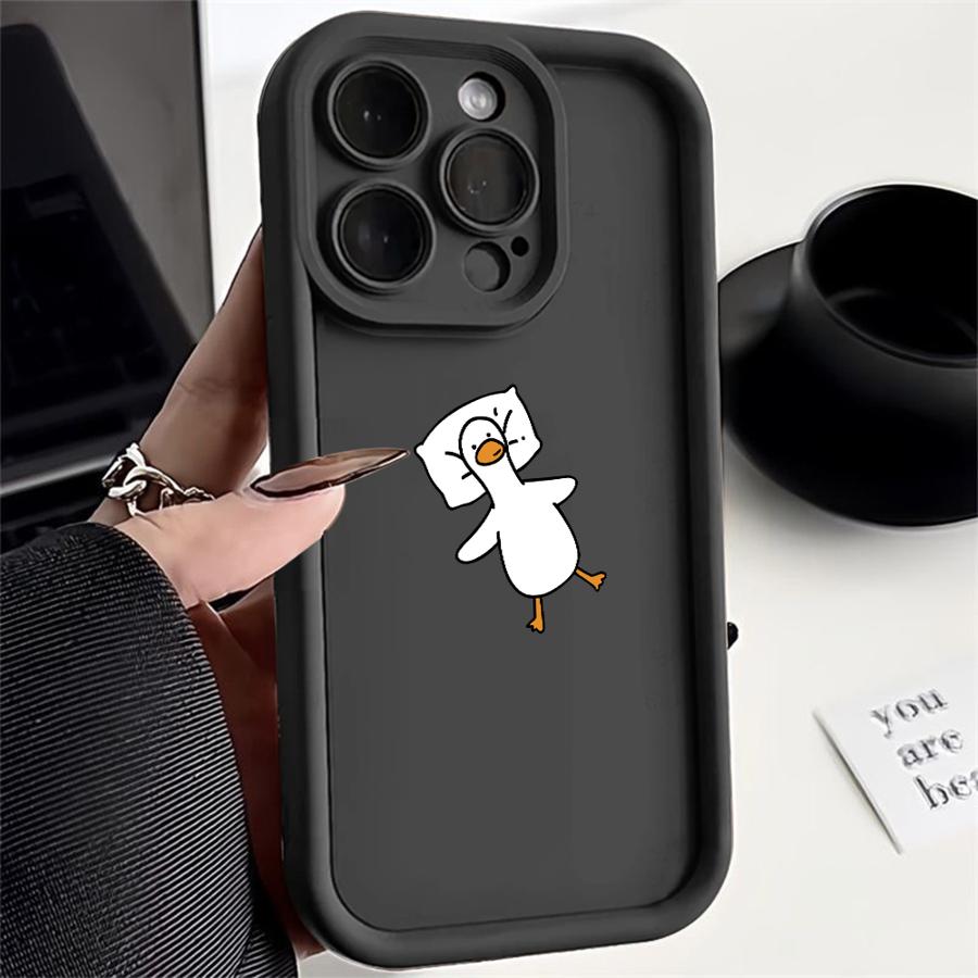 Case for iPhone 17 Pro Max 16 15 Plus 14 Air 17e 11 12 Pro 13 Phone Cover Simple And Cute Duck
