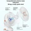 Neuer 3-in-1 Tragbarer Mini-Clip-Ventilator Wiederaufladbarer Luftzirkulator Kabelloser Elektrischer Ventilator Mit LED-Licht Clip-on Heim-Handventilator