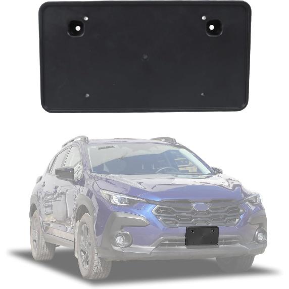 Daeiclru Front License Plate Frame Bracket Compatible with Subaru Crosstrek 2024 2025, Front Bumper License Plate Tag Holder Mount License Plate