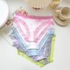 5PCS/SET Women Cotton Print Panties Seamless Lace Bries Low Rise Female Underpants Comfortable Sexy Lingerie Intimates Panties