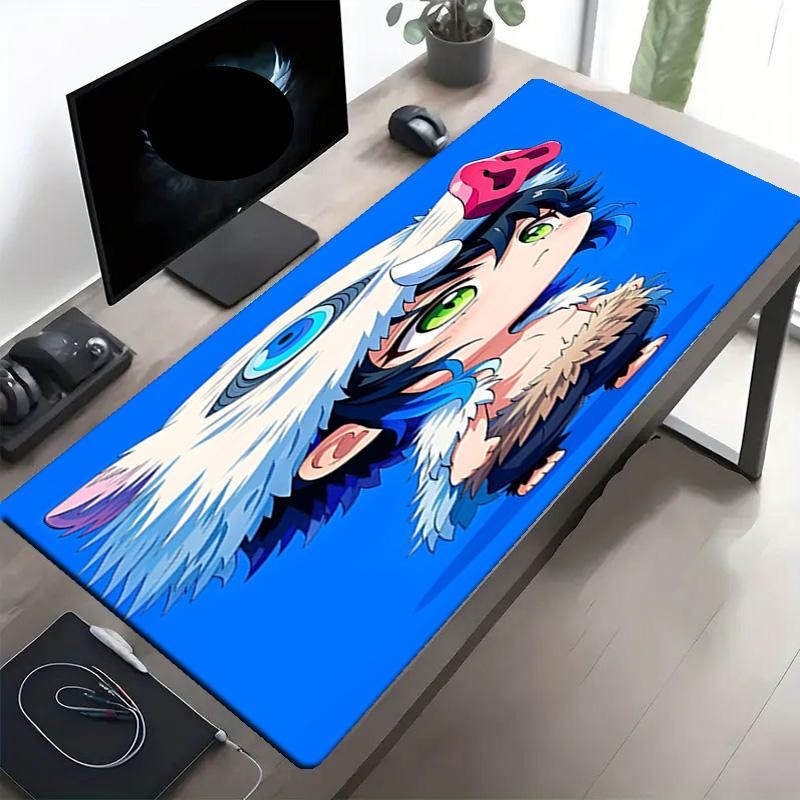 Demon Slayer Print Mouse Pad, Anti‑Slip Desktop keyboard Mat, for PC Laptop Gaming Working Daily Use, Cool Festival Surprise Gift