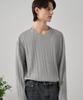 DRAW FIT Ribbed Round Neck T-Shirt [Black]
