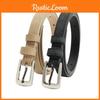 Womens Elegant Faux Leather Waist Belt For Dresses And Pants With Metal Buckle