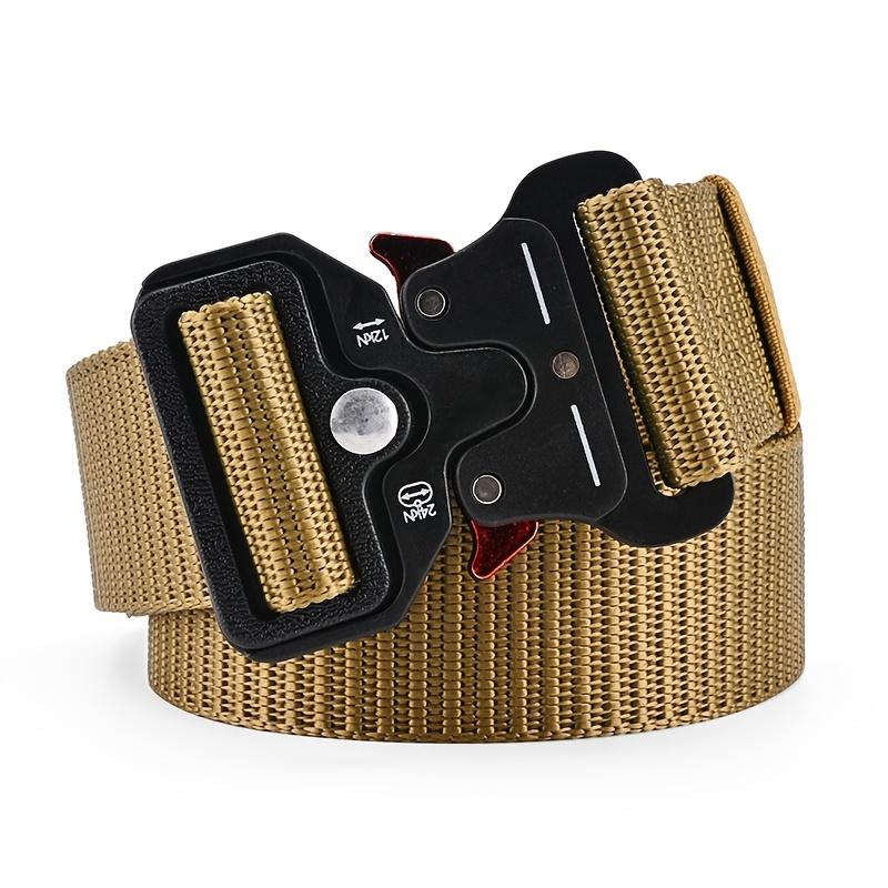 Cinturón para Hombre Outdoor Caza Táctico Cinturón de Hombre Multifuncional Combate Supervivencia Alta Calidad Lona Nailon Cinturón de Hombre Cinturón Deportivo