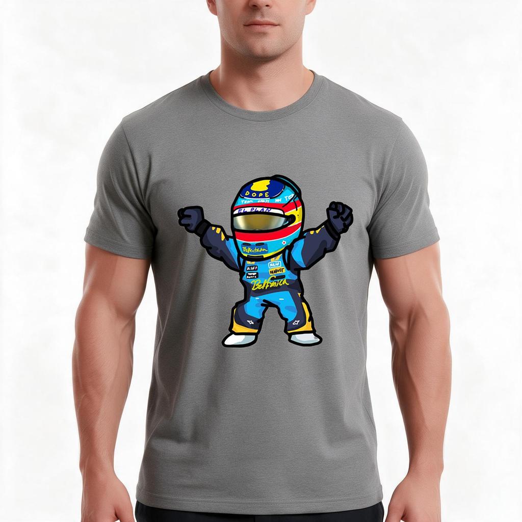 Alonso Mini Tshirt Summer Casual Cotton Tee Oversized Streetwear Tops Vintage Graphic Print Loose Fit Short Sleeve