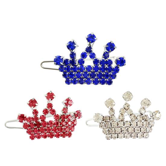 Haustier Haarspange Krone Form Bequeme Strass Anti-verformt Hund Haarnadel