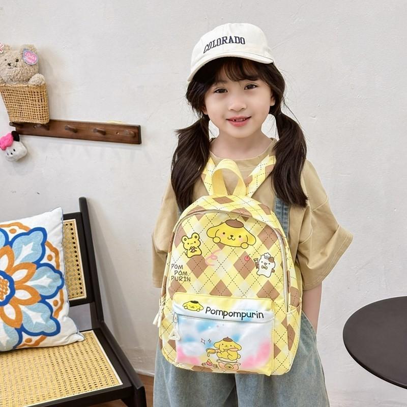 Adorable Cartoon Nylon Backpack For Kids With Cute Anime Characters And Fun Design
