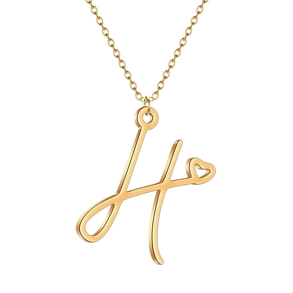 Kinitial Dainty Initial Letter Necklaces For Women Minimalist Stainless Steel Initial Necklace Femme Wedding Jewelry Gift