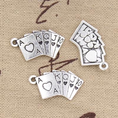 15//30pcs Retro style tiger head Charm Pendant DIY Jewellery crafts 25x22mm