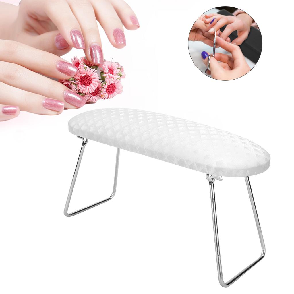 Nail Art Hand Pillow Foldable Manicure Hand Holder Wrist Support Nail Rest CushionWhite