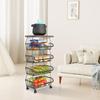 Kitchen Storage Cart Vegetable Holder Rolling Utility Cart Space Saving Kitchen Fruit Organizer Vegetable Storage Rack For