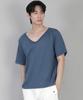 Seinteukeulu Plain Big V-Neck Short Sleeve T-Shirt Bigv-883 Egyptian Blue