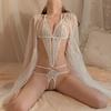 Hot Erotic Costume Wedding Sexy Underwear Women Open Crotch Lingerie Set Lace Babydoll Dress Dirty Women Sex Bodysuit Lingerie