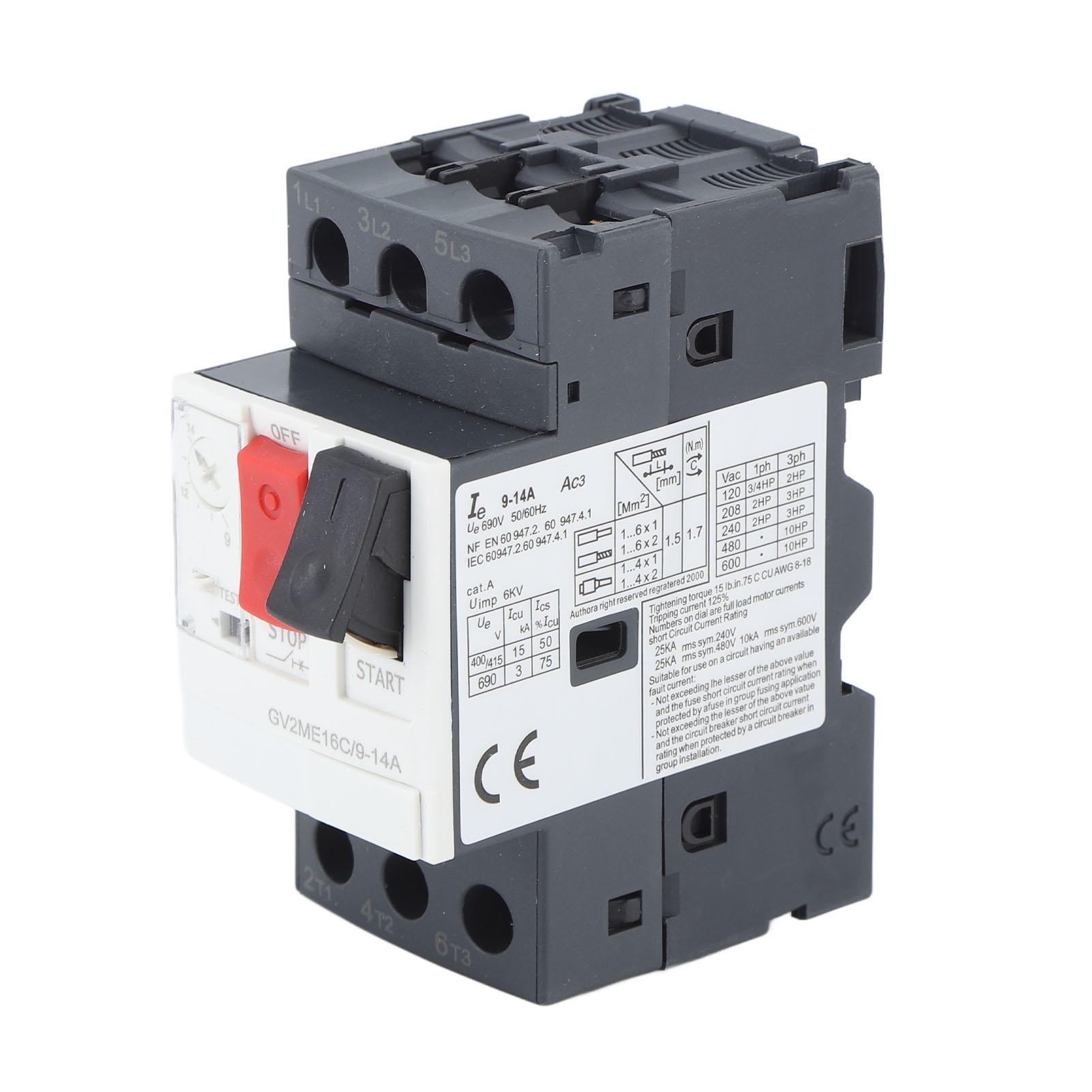 

Motor Circuit Breaker Overload Short Circuit Protection 35mm Guide Rail Mounting Motor Protection