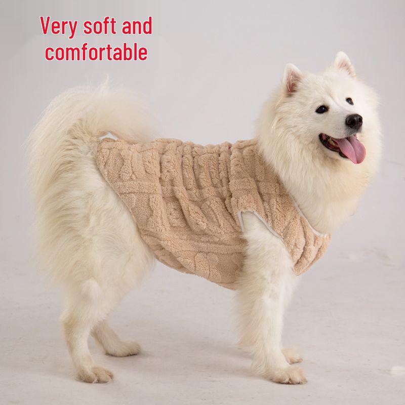 Dicke Warme Weste für Hunde und Katzen - Herbst-/Winter-Pyjama für kleine, mittelgroße und große Rassen wie Golden Retriever, Samojeden und Teddyhunde