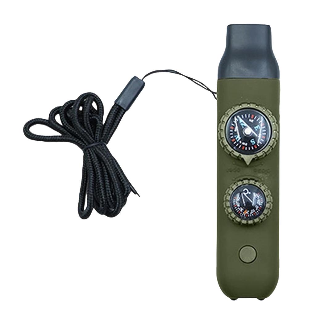 7-in-1 Snow Emergency Whistle, LED Light Whistle With Compass & , Portable Winter Gear, For Snowstorm Res