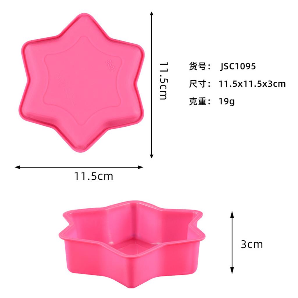 Star Shaped Silicone Mold for Baking Cake Cookie Pudding Chocolate Mold Flexible Non Stick Kitchen Tool for Holiday and Everyday Use