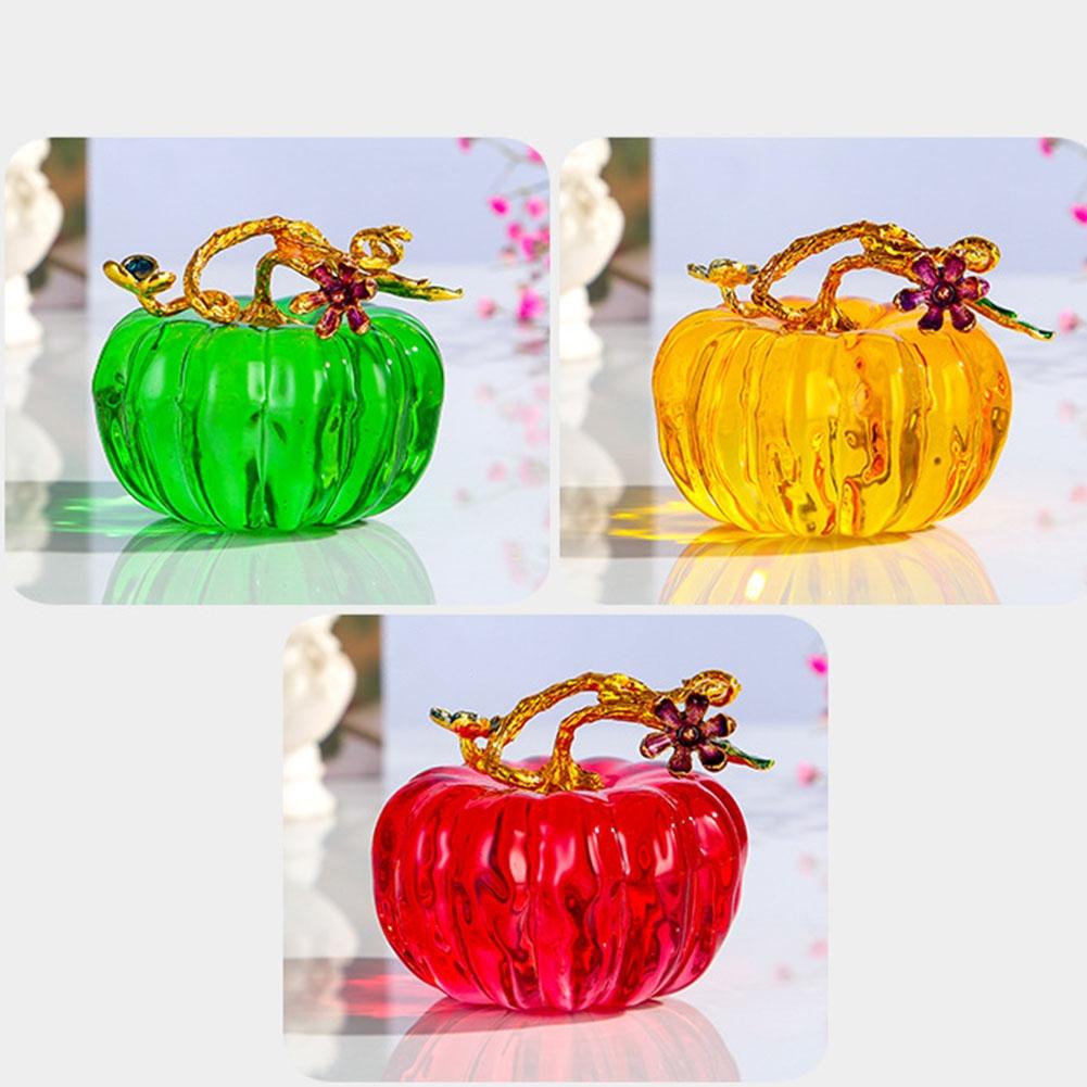 Charming For Crystal Pumpkin for Home Decoration 65mm Exquisite Figurine Perfect for Celebrations and Festivals