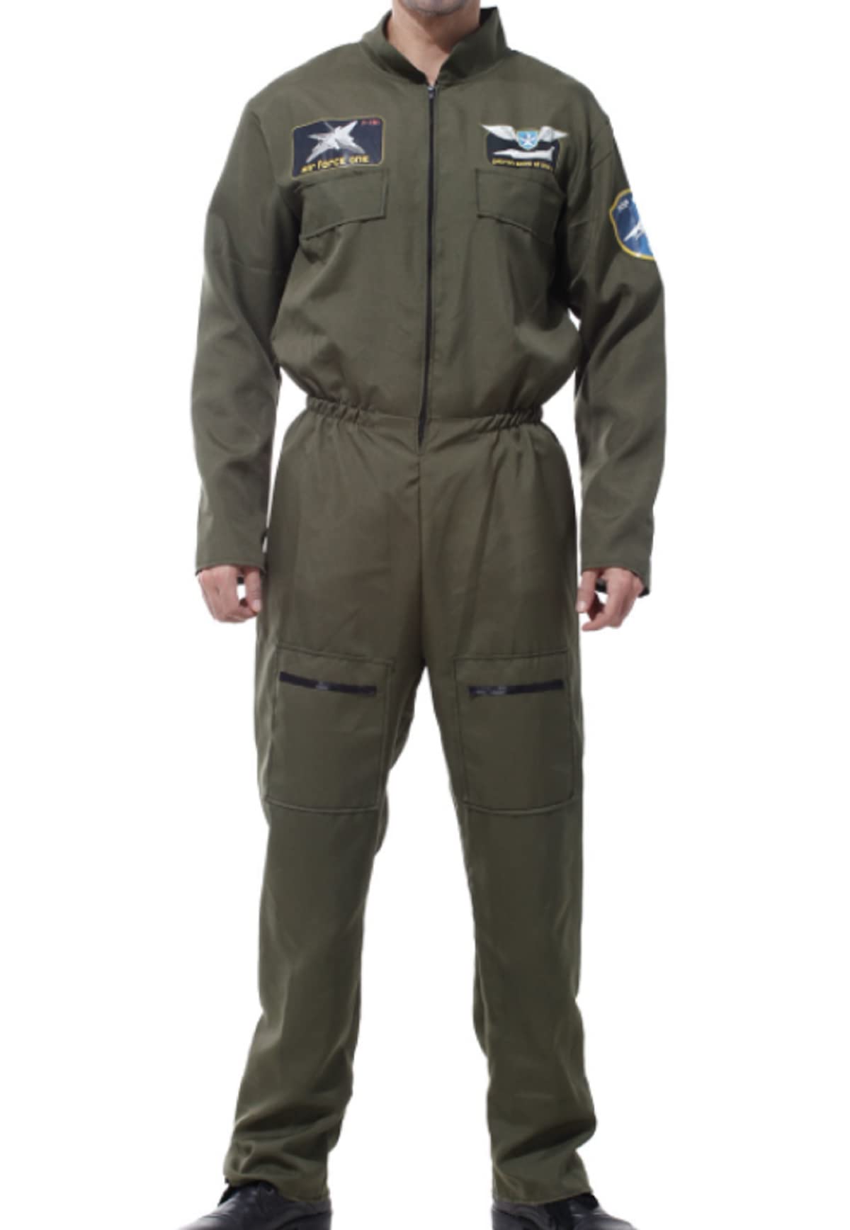 

[deaizaka.biz] США. Костюм пилота ВВС для косплея, Комбинезон оверсайз, Подходит для взрослых (175-185 см), Хэллоуин, Вечеринки и Мероприятия