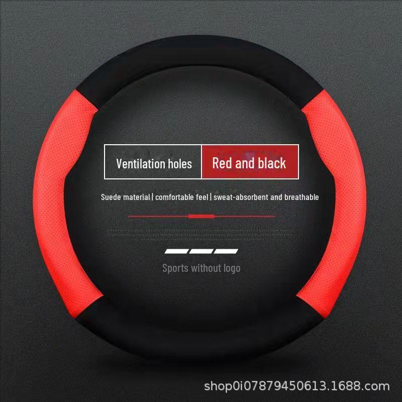 Universeller Lenkradbezug aus Wildleder: Winter und Ganzjahres-Rutschfest, Schweißabsorbierend, Atmungsaktiv für Männer und Frauen