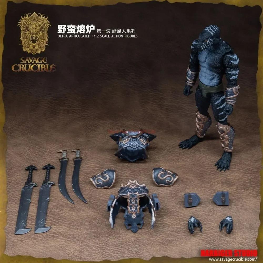 1/12 Anime Savage Crucible Figures Lizard Man Series Action Figure Pvc Models Statue Collection Toys Boy'S Doll Action Toy Gift