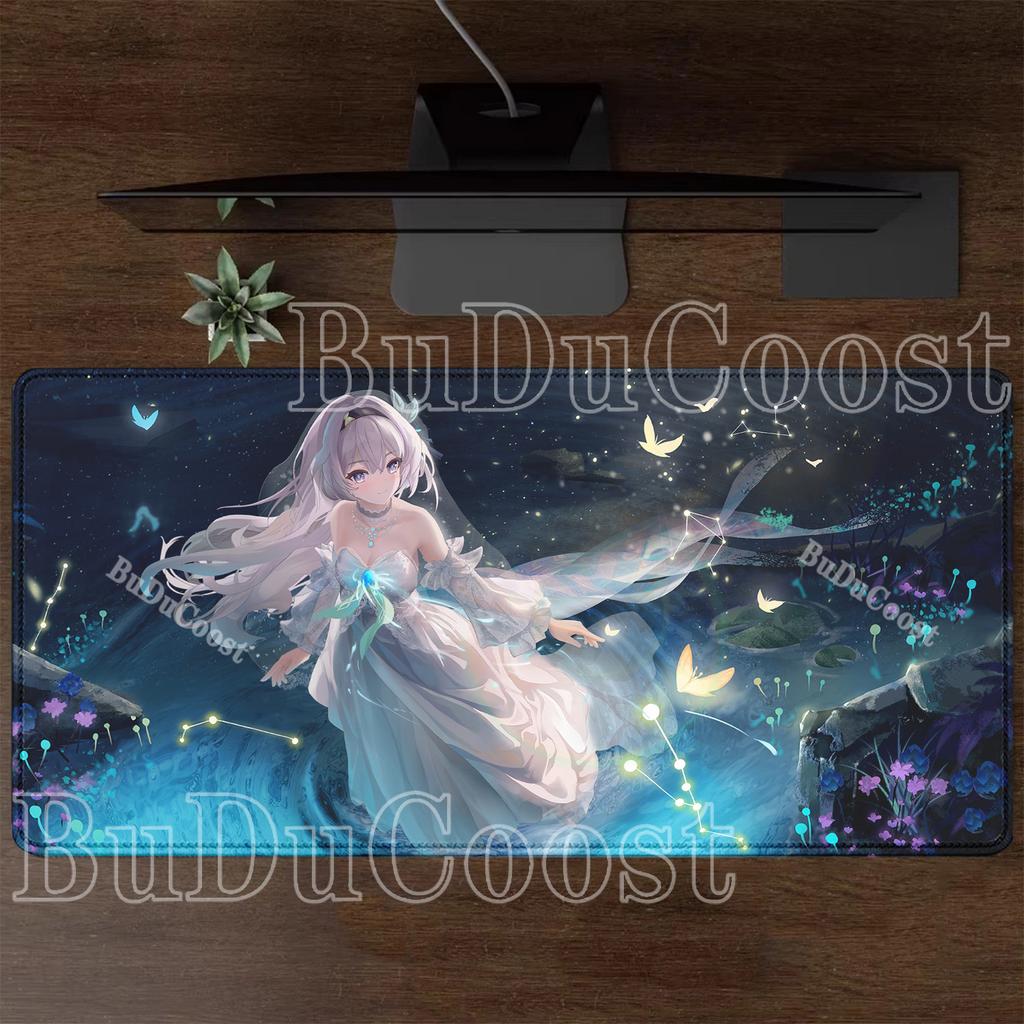Anime Sexy Girl Firefly Honkai Star Rail HSR Mouse Pad Kawaii HD Printing Desk Mat Pc Cabinet Gaming Keyboard Xxl Large Mousepad
