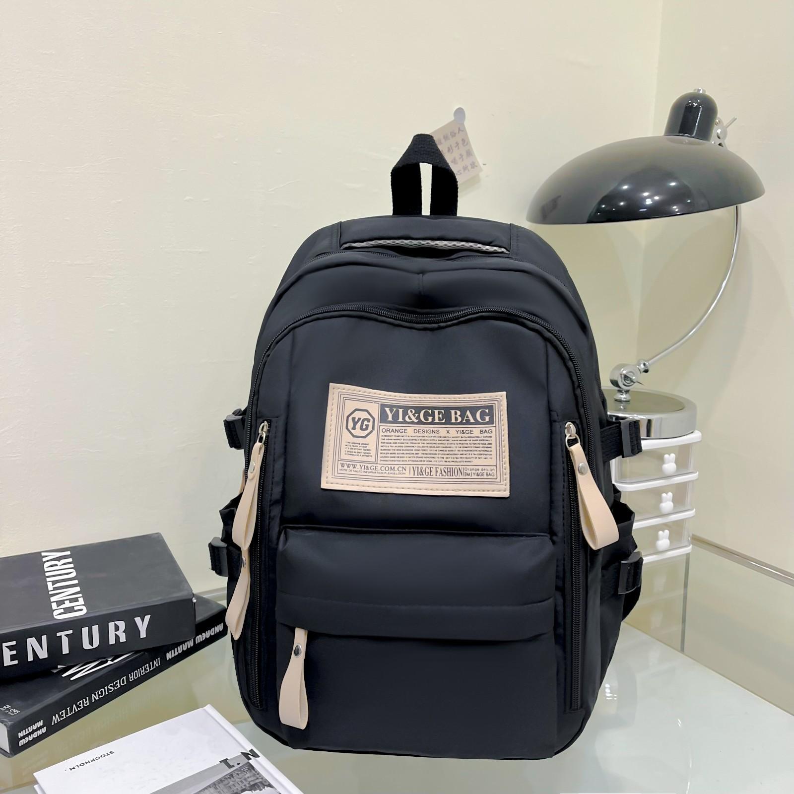 

Универсальный школьный рюкзак для студенток колледжа, кампусный рюкзак для старшеклассниц и учениц средней школы, рюкзак большой вместимости чёрный