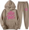 New Saja Boys Sweater Two-piece Men's and Women's Fleece Hoodie Set