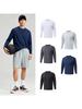Heren Sneldrogend Longsleeve Hardloopshirt - Ronde Hals, Casual Sportkleding voor Lente & Herfst Buiten