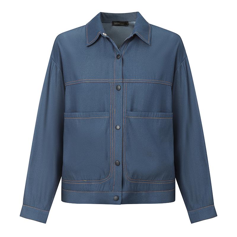 

ZANZEA Женская повседневная свободная блузка с отложным воротником и длинными рукавами M