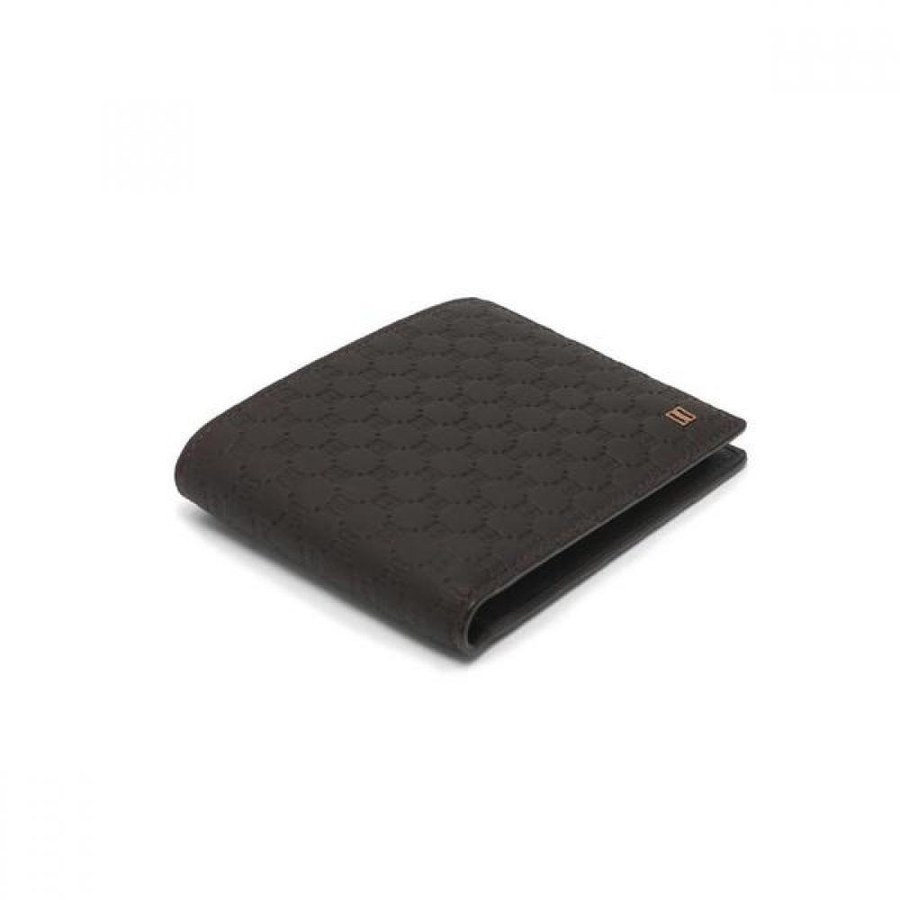 Daks Brown Dd Plate Logo Matte Leather Wallet Dbwa8f368w3