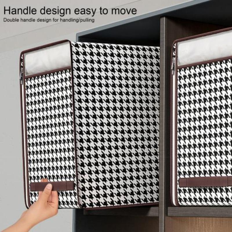 Quilt Bag Visible Window Household Supplies Easy Access Reinforced Handle Quilt Organizer Convenient Organizing Non-woven Fabric