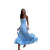 Women's Summer Pleated Suspender Dress - European & American Style Long Skirt