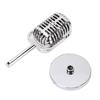 Retro Microphone Props Simulation Classic Fake Vintage Microphone Prop Model for Bar Decoration Electroplated Silver
