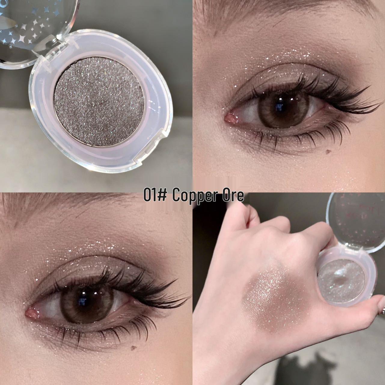KodyboLL Shimmer Single Color Eyeshadow: Bright Crystal Pearlescent Highlighter Powder