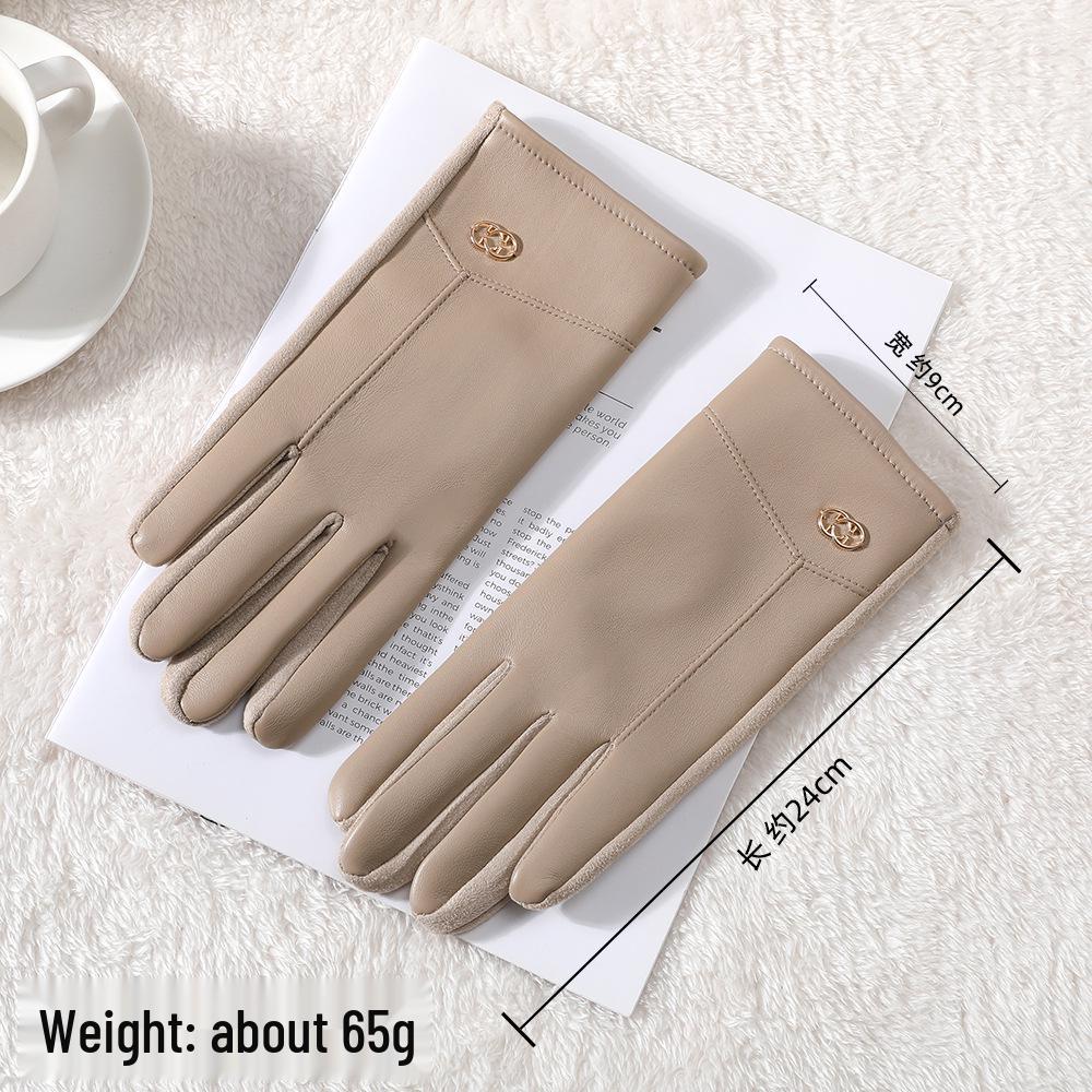 Women's Winter Touchscreen Gloves: Warm, Velvet-Lined, PU Leather, Windproof and Cute for Outdoor Driving & Cycling