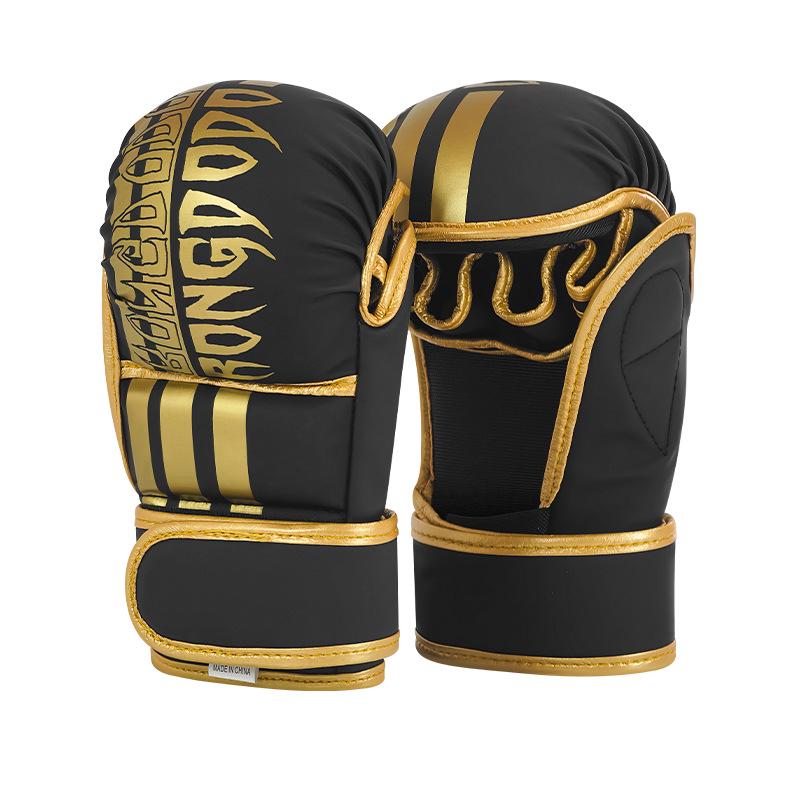 Foam MMA Half-Finger Boxing Gloves for Kids & Adults, Training & Sparring, Thickened Punch Mitts